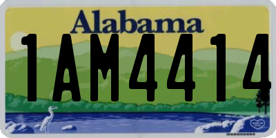 AL license plate 1AM4414