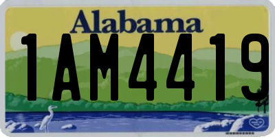 AL license plate 1AM4419