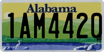 AL license plate 1AM4420