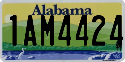 AL license plate 1AM4424