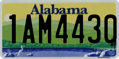 AL license plate 1AM4430