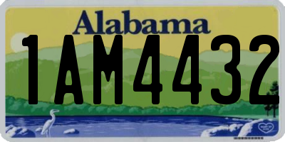 AL license plate 1AM4432