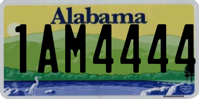 AL license plate 1AM4444