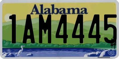 AL license plate 1AM4445