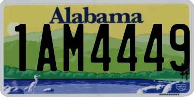 AL license plate 1AM4449
