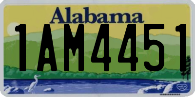 AL license plate 1AM4451