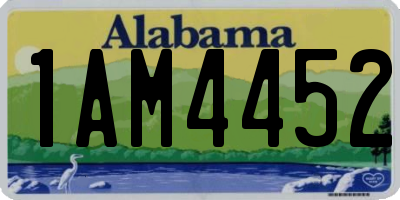 AL license plate 1AM4452