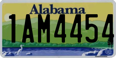 AL license plate 1AM4454