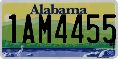 AL license plate 1AM4455