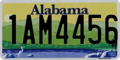 AL license plate 1AM4456