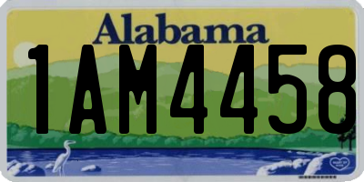 AL license plate 1AM4458