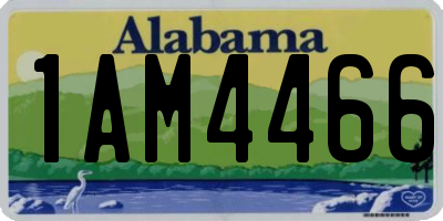 AL license plate 1AM4466