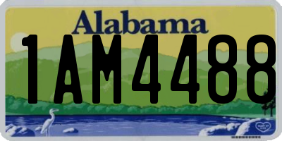 AL license plate 1AM4488