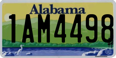 AL license plate 1AM4498