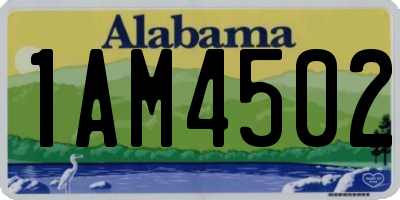 AL license plate 1AM4502