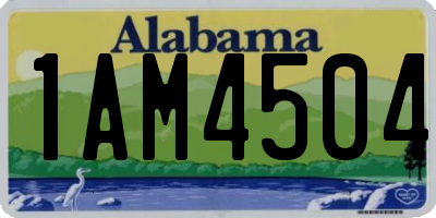 AL license plate 1AM4504