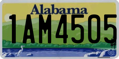 AL license plate 1AM4505