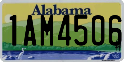 AL license plate 1AM4506