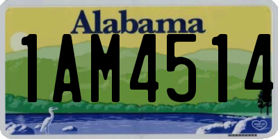 AL license plate 1AM4514