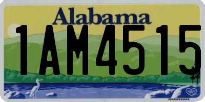 AL license plate 1AM4515
