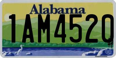 AL license plate 1AM4520