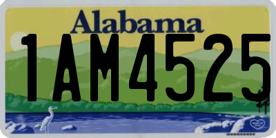 AL license plate 1AM4525