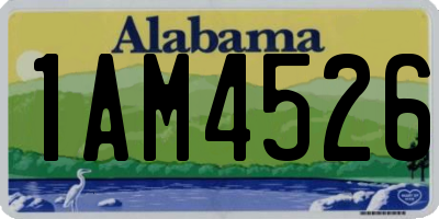 AL license plate 1AM4526