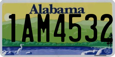 AL license plate 1AM4532