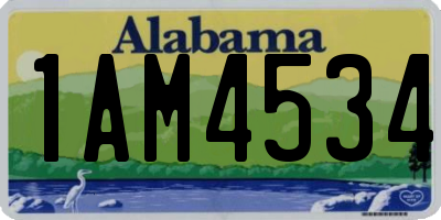 AL license plate 1AM4534
