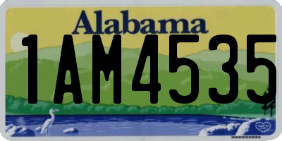 AL license plate 1AM4535