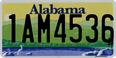 AL license plate 1AM4536