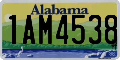 AL license plate 1AM4538