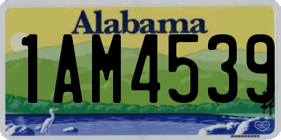 AL license plate 1AM4539