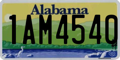 AL license plate 1AM4540