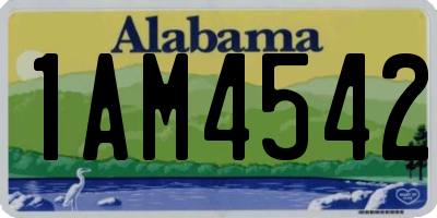 AL license plate 1AM4542