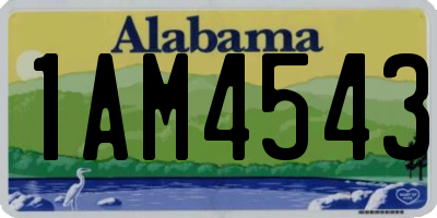 AL license plate 1AM4543