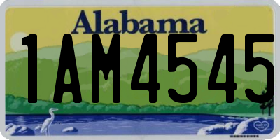 AL license plate 1AM4545