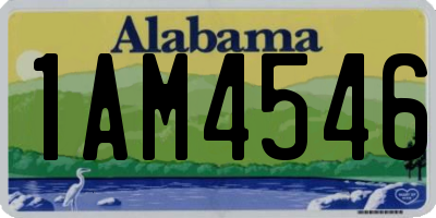 AL license plate 1AM4546