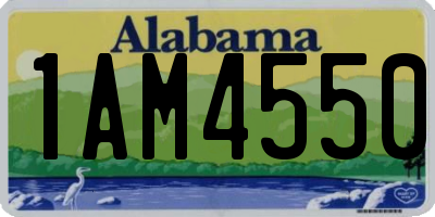 AL license plate 1AM4550