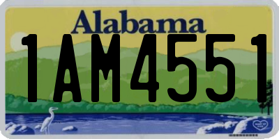 AL license plate 1AM4551