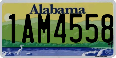 AL license plate 1AM4558