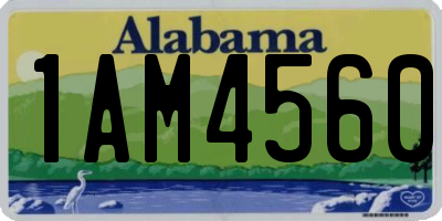 AL license plate 1AM4560