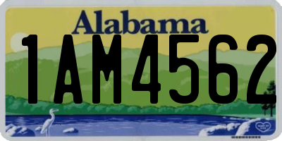 AL license plate 1AM4562
