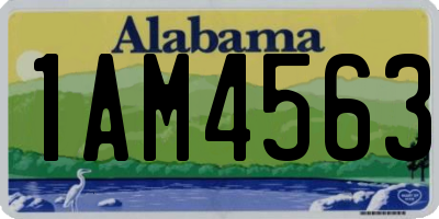AL license plate 1AM4563