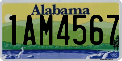 AL license plate 1AM4567