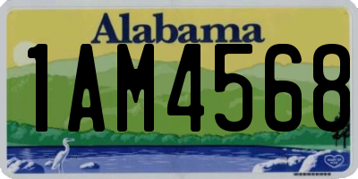 AL license plate 1AM4568