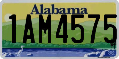 AL license plate 1AM4575