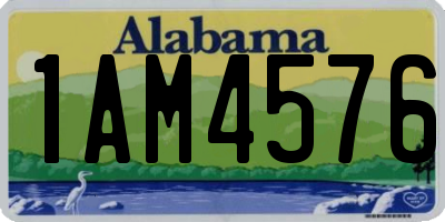 AL license plate 1AM4576