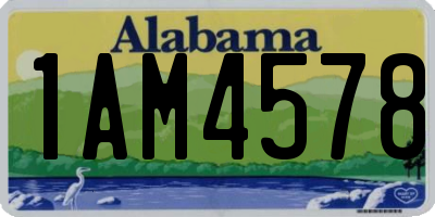 AL license plate 1AM4578