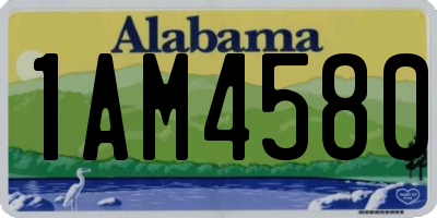 AL license plate 1AM4580